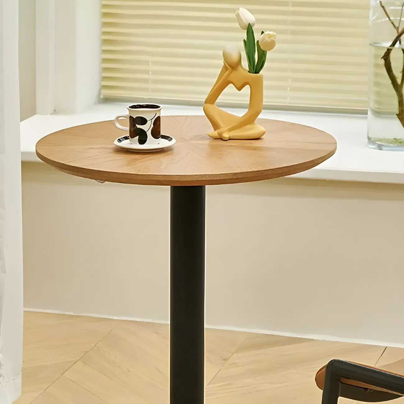 Modern Wood Adjustable Foldable Bar Table for Breakroom