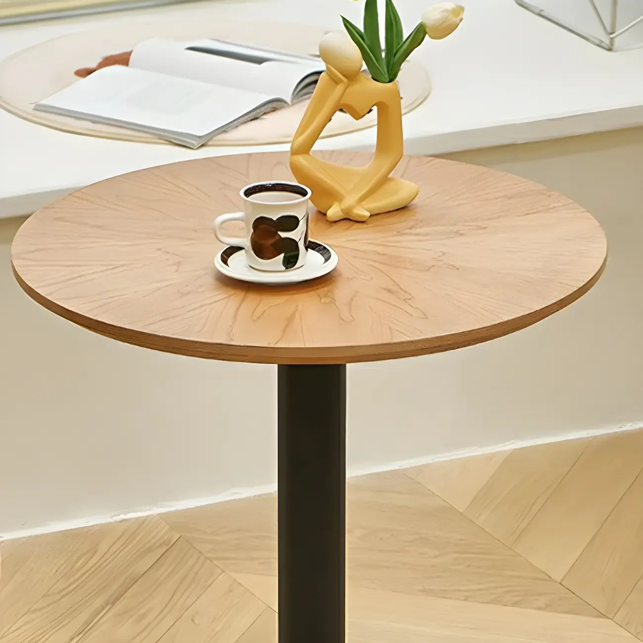 Modern Wood Adjustable Foldable Bar Table for Breakroom