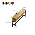 Modern Wooden Metal Base Shelf Bar Table with Footrest