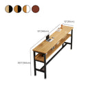 Modern Wooden Metal Base Shelf Bar Table with Footrest