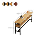 Modern Wooden Metal Base Shelf Bar Table with Footrest