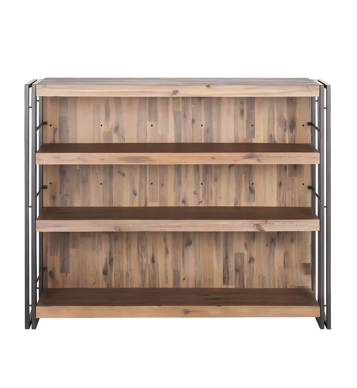 Industrial Brown Wooden Metal Shelf Storage Bar Tables