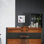 Industrial Brown Wooden Metal Shelf Storage Bar Tables