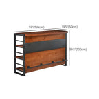 Industrial Brown Wooden Metal Shelf Storage Bar Tables