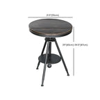 Industrial Adjustable Height Small Bar Table Wood Table Top