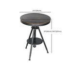 Industrial Adjustable Height Small Bar Table Wood Table Top